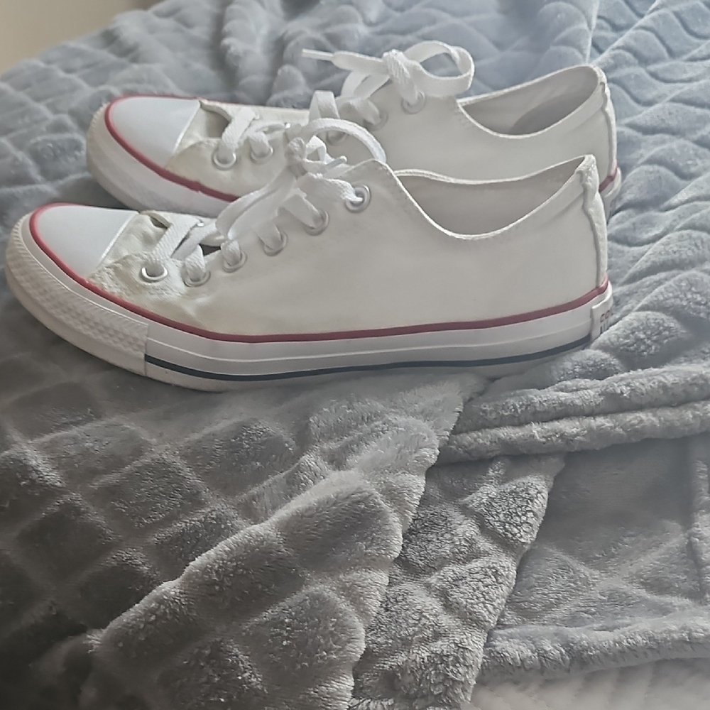 Converse White and Red Kids Sneakers